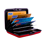 Алюминиевый кошелек RFID PROTECT CARD-RED для защиты банковских карт от считывания